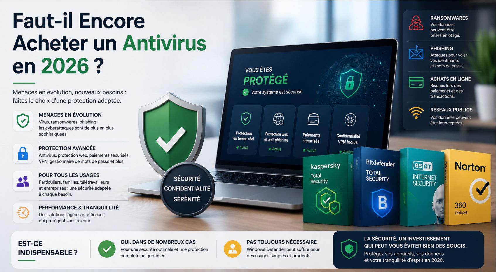 Faut-il Encore Acheter un Antivirus en 2026 ?